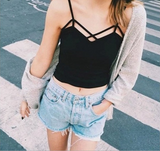 Sexy Criss Cross Bralette Seamless Cami Bra Tank Top - UptownFab™
