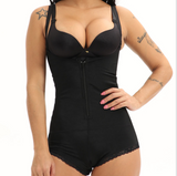 Zippered Sexy Bodysuit Waist & Stomach Shaper with Lace - UptownFab™