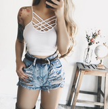 Triple Crisscross Bralette Sexy Seamless Bra Cami Tank Top - UptownFab™