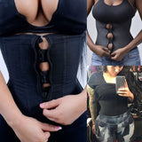 Plus Size "Clip & Zip" Waist Trainer - Triple Hook and Zippered Body Shaper! - UptownFab™