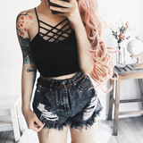 Triple Crisscross Bralette Sexy Seamless Bra Cami Tank Top - UptownFab™