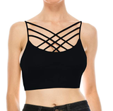 Triple Crisscross Bralette Sexy Seamless Bra Cami Tank Top - UptownFab™
