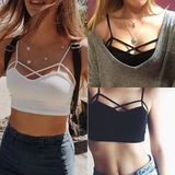 Sexy Criss Cross Bralette Seamless Cami Bra Tank Top - UptownFab™