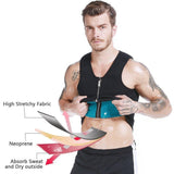 Men's Waist Training Zipper Sauna Vest - Burn Fat and Tone Up Fast! - UptownFab™