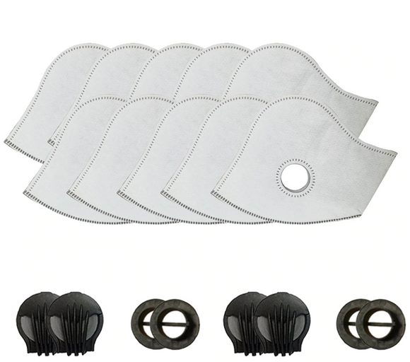10 Pack Filter Replacement for Face Masks - Includes 4 Valves - UptownFab™