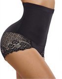 Sexy High Waist Slimming Shaper BoyShort with Lace Butt Lifter - UptownFab™