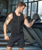 Men's Waist Training Zipper Sauna Vest - Burn Fat and Tone Up Fast! - UptownFab™