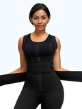Latex Waist Trainer Vest - Double Compression Straps with Supportive Zipper! - UptownFab™