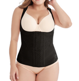 Plus Size Sexy Lace Waist Trainer with 6 Adjustable Hooks - UptownFab™