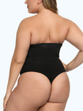 Sexy Plus Size Zip Thong Bodysuit Waist & Stomach Shaper - UptownFab™