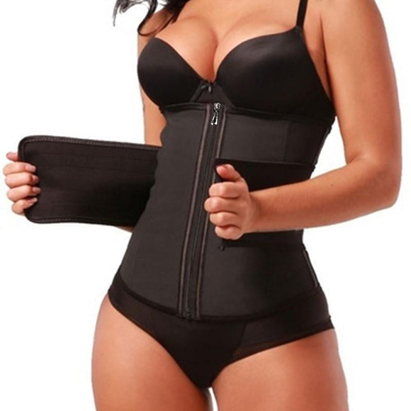 Latex Waist Trainer - Velcro Compression Straps ~ with Supportive Zipper! - UptownFab™