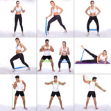 5 Pack Resistance Band Loop Workout Set with Gym Carry Bag - Progression Strength Levels - UptownFab™